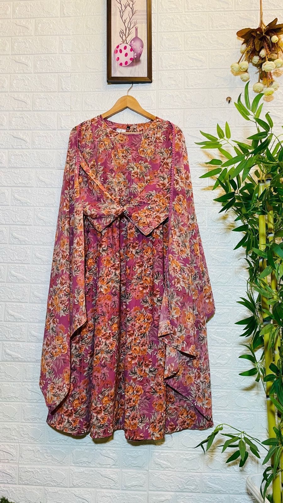 Gown with shall