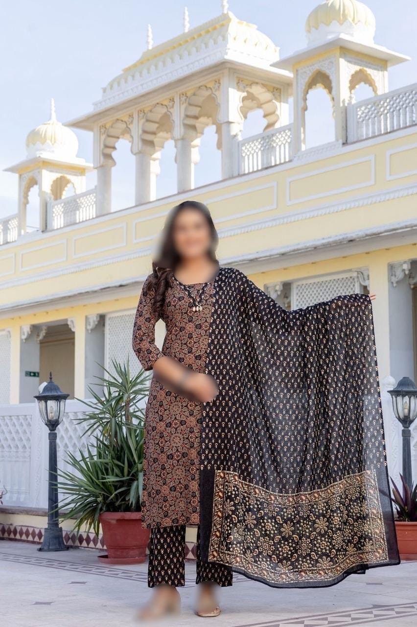Cotton Ajrak Salwar Set